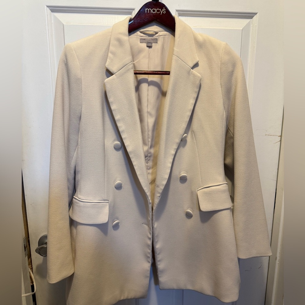 H & M CREAM BLAZER